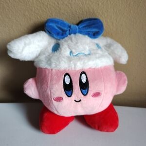 Unbranded Video Game/Sanrio 8" Kirby Plush In Cinnamoroll Hat Cute Collectible